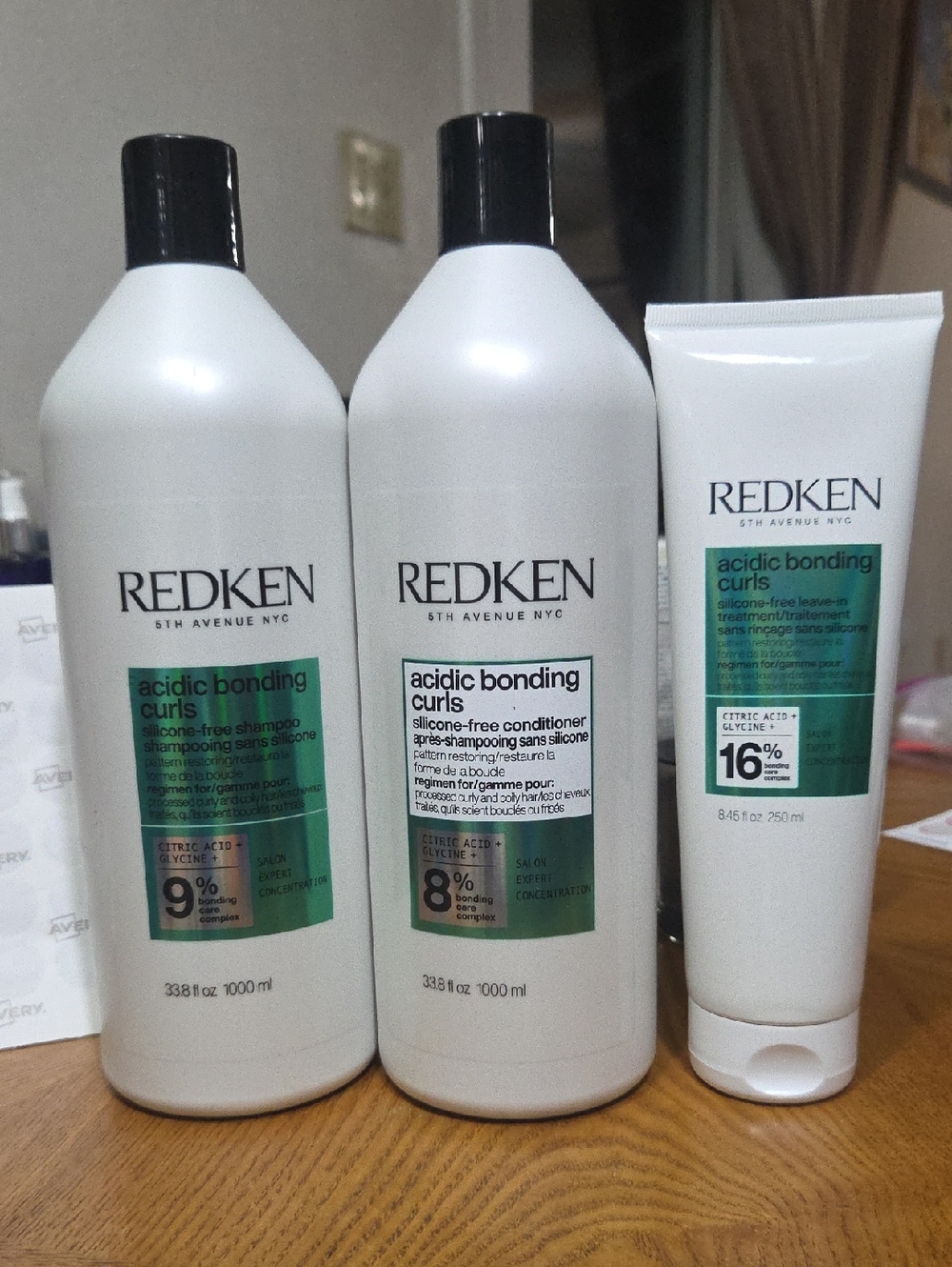 Redken Acidic Bonding Curls White & Green Bottles